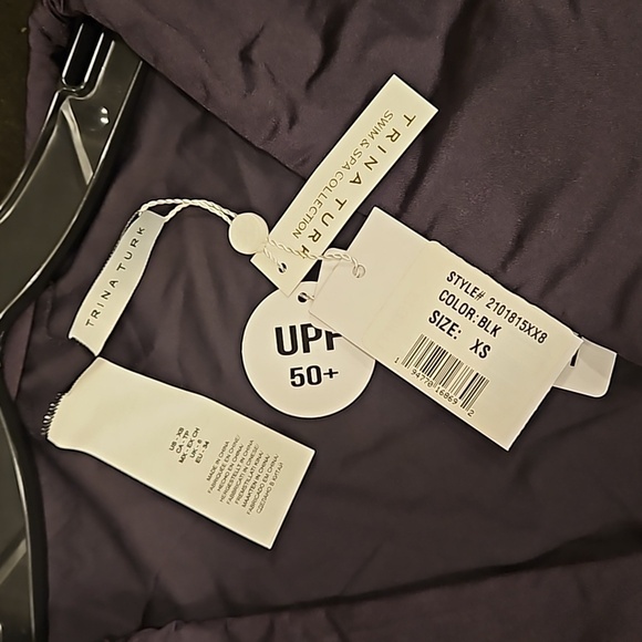 💕TRINA TURK💕 Bijou Solid Paddle Suit ~ Black XS NWT - Picture 10 of 14